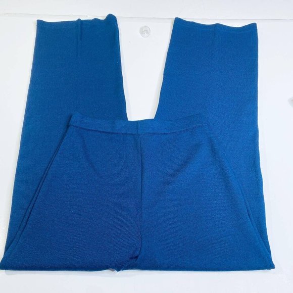 St. John By Marie Gray Pants - St. John Evening By Marie Gray Womens Dress Career Pants Blue Stretch Knit 2
